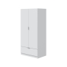 Armadio Guardaroba 2 Ante 1 Cassetto 80x50x170 Simply Bianco