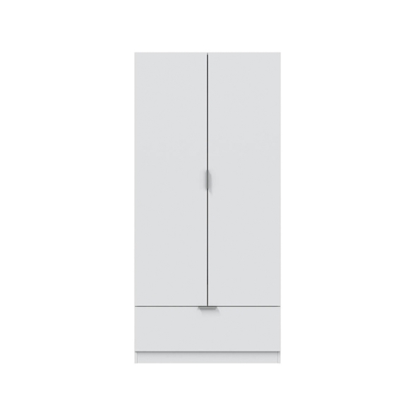 Armadio Guardaroba 2 Ante 1 Cassetto 80x50x170 Simply Bianco