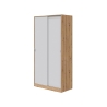 Armadio Guardaroba 2 Ante Scorrevoli 10x50x200 TOP Bianco E Rovere