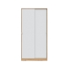 Armadio Guardaroba 2 Ante Scorrevoli 10x50x200 TOP Bianco E Rovere