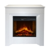 Camino elettrico da terra in legno Bianco BELLINI L96 x P35 x H96 cm