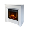 Camino elettrico da terra in legno Bianco BELLINI L96 x P35 x H96 cm