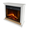 Camino elettrico da terra in legno bianco Stoccolma L75xP28xH70 cm