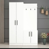 Armadio Ingresso 120x37x180 Con Ganci Appendiabiti Dante Bianco