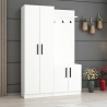 Armadio Ingresso 120x37x180 Con Ganci Appendiabiti Dante Bianco