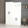 Armadio Ingresso 120x37x180 Con Ganci Appendiabiti Dante Bianco