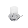 Bruciatore tondo inox con vetro per camino a bioetanolo 3 lt d.35