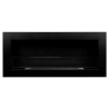 Camino a bioetanolo a parete o incasso Livorno Nero 90x12x40 con vetro