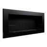 Camino a bioetanolo a parete o incasso Livorno Nero 90x12x40 con vetro