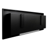 Camino a bioetanolo a parete o incasso Livorno Nero 90x12x40 con vetro