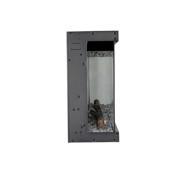 Camino elettrico da parete ad incasso 3 Lati BOSTON130 L127 x P20 x H44 cm