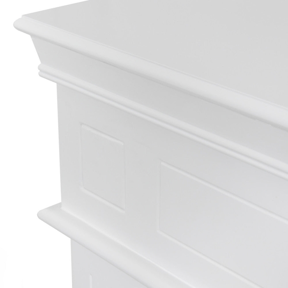 Camino elettrico da terra in legno Bianco CAMBRIDGE 110x25x95h cm