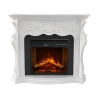 Camino elettrico da terra in legno Bianco PARIGI L123xP39xH100 cm
