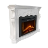 Camino elettrico da terra in legno Bianco PARIGI L123xP39xH100 cm