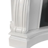 Camino elettrico da terra in legno Bianco PARIGI L123xP39xH100 cm