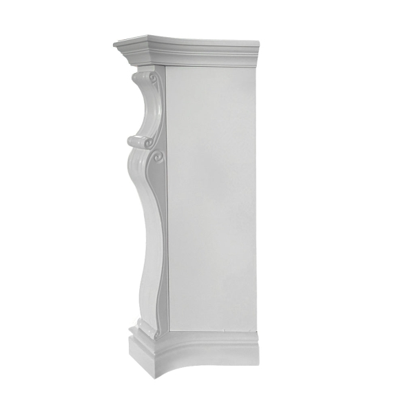 Camino elettrico da terra in legno Bianco PARIGI L123xP39xH100 cm