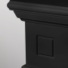 Camino elettrico da terra in legno Nero CAMBRIDGE 110x36x100h