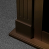 Camino elettrico da terra in legno Noce CAMBRIDGE 110x36x100h cm