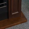 Camino elettrico da terra in legno Noce JEFFERSON L89,5 x H90,5 x P28 cm