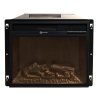 Camino elettrico da terra in legno Noce JEFFERSON L89,5 x H90,5 x P28 cm