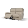 Divano In Tessuto 2 Posti 156x77x103 Recliner Elettrici Claus Tortora