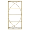 Libreria Stile Glamour 90x38x180 Oro Con Ripiani A Specchio Glamy