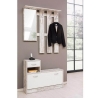 Mobile Ingresso 100 Cm Con Specchio Rudolf Bianco Anticato