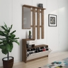Mobile Ingresso 100 Cm Con Specchio Rudolf Noce E Spatolato