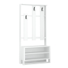 Mobile Ingresso Con Appendiabiti E Vani 90x36x180 Chester Bianco