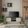Mobile Porta TV 120 Cm Con Ante E Mensole Klappe Bianco E Antracite