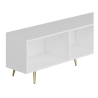 Mobile porta tv 180 cm con inserti dorati bianco serigrafato Jose