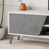 Mobile Porta TV vintage con anta retro grey e mensola Fiona bianco 