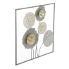 Pannello Decorativo a Fiori Sqity 50x3,8x50 Cm In Ferro Multicolore