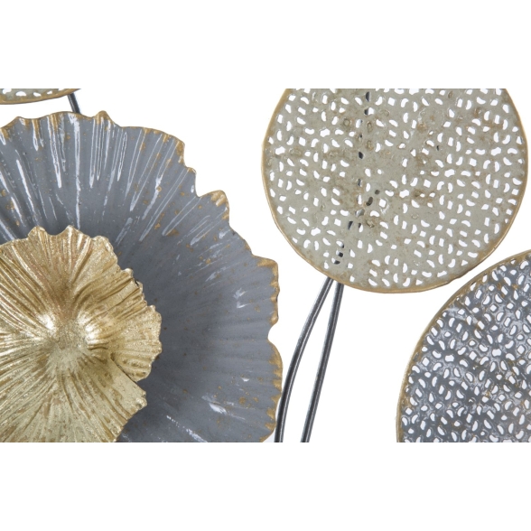 Pannello Decorativo a Fiori Sqity 50x3,8x50 Cm In Ferro Multicolore