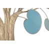 Pannello Decorativo A Parete Albero 89x2,5x90 Cm In Ferro Apple Blu Chiaro