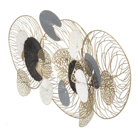 Pannello Decorativo Astratto Luxy 124,5x9,5x55 Cm In Ferro Multicolore