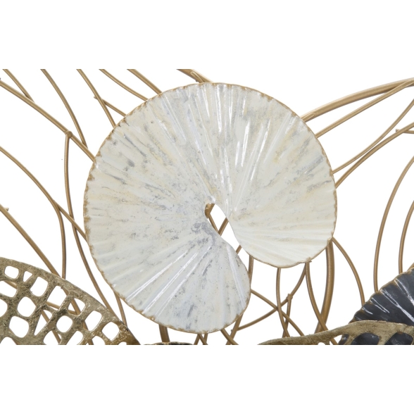 Pannello Decorativo Astratto Luxy 124,5x9,5x55 Cm In Ferro Multicolore