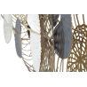 Pannello Decorativo Astratto Luxy 124,5x9,5x55 Cm In Ferro Multicolore