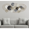 Pannello Decorativo Astratto Luxy 124,5x9,5x55 Cm In Ferro Multicolore