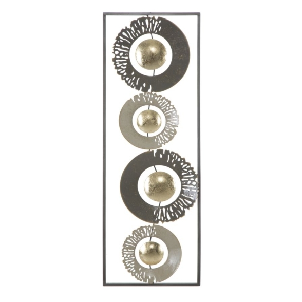 Pannello Decorativo Astratto Ring 31x3x89,5 Cm In Ferro Multicolore