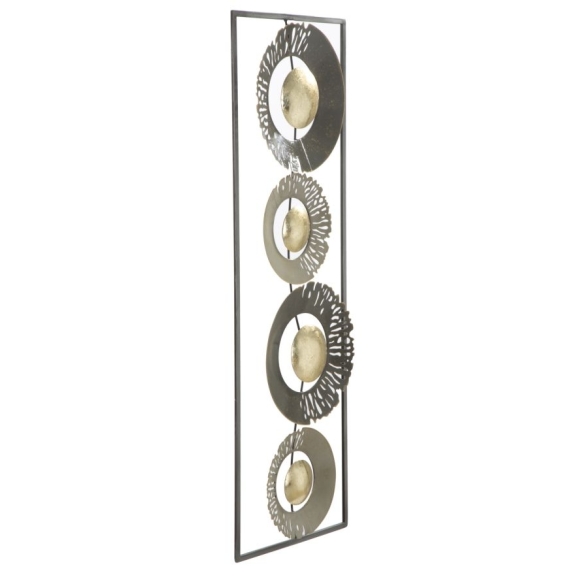 Pannello Decorativo Astratto Ring 31x3x89,5 Cm In Ferro Multicolore
