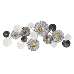 Pannello Decorativo Astratto Troby 143x8,5x64 Cm In Ferro Multicolore