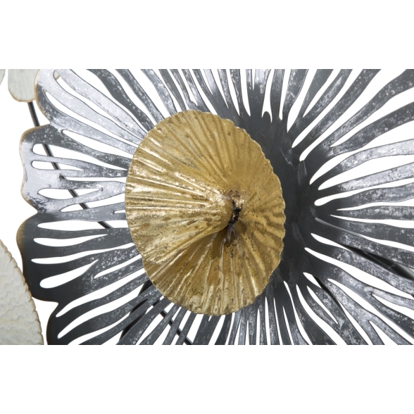 Pannello Decorativo Astratto Troby 143x8,5x64 Cm In Ferro Multicolore