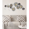 Pannello Decorativo Astratto Troby 143x8,5x64 Cm In Ferro Multicolore