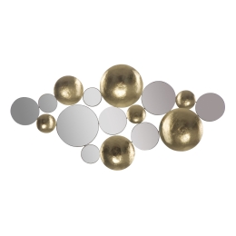 Pannello Decorativo Gold Mirror Glam 118X2,5X60 Cm In Ferro Con Specchi