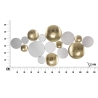 Pannello Decorativo Gold Mirror Glam 118X2,5X60 Cm In Ferro Con Specchi