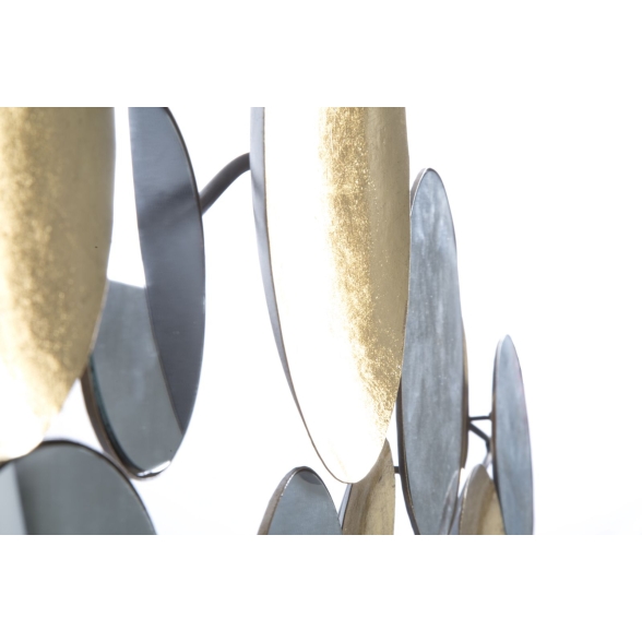 Pannello Decorativo Gold Mirror Glam 118X2,5X60 Cm In Ferro Con Specchi
