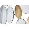 Pannello Decorativo Gold Mirror Glam 118X2,5X60 Cm In Ferro Con Specchi