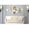Pannello Decorativo Gold Mirror Glam 118X2,5X60 Cm In Ferro Con Specchi
