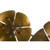 Pannello Decorativo In Ferro 80x6x57 Cm Flowe Goldy Oro Ver.B